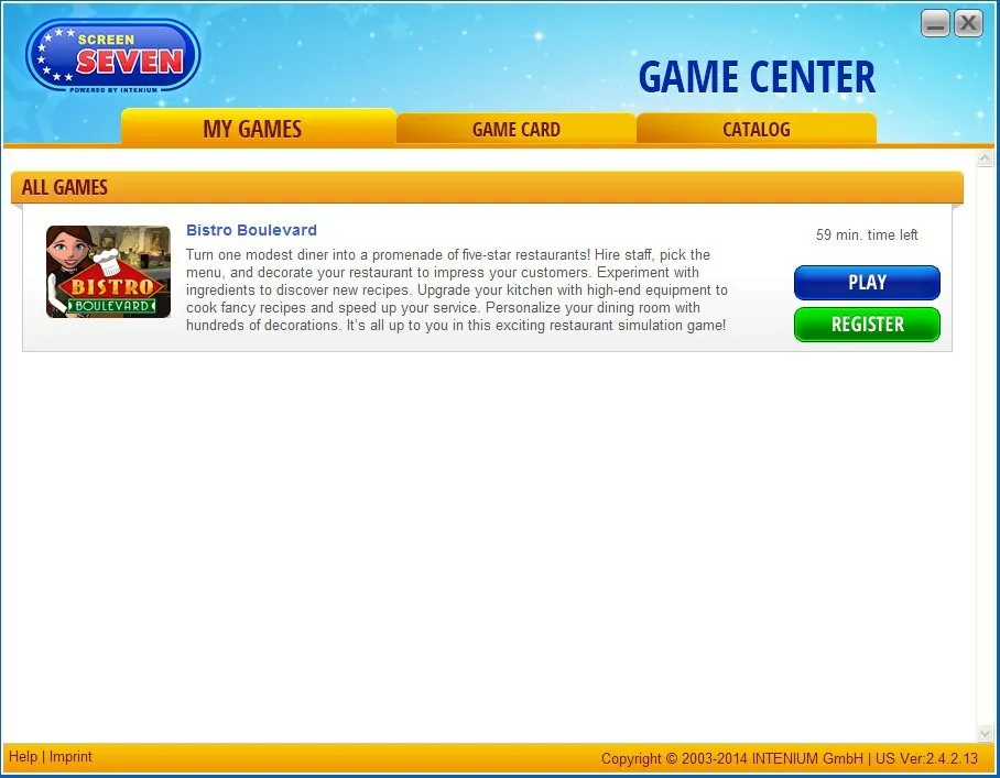 Intenium Game Center — full-page screenshot