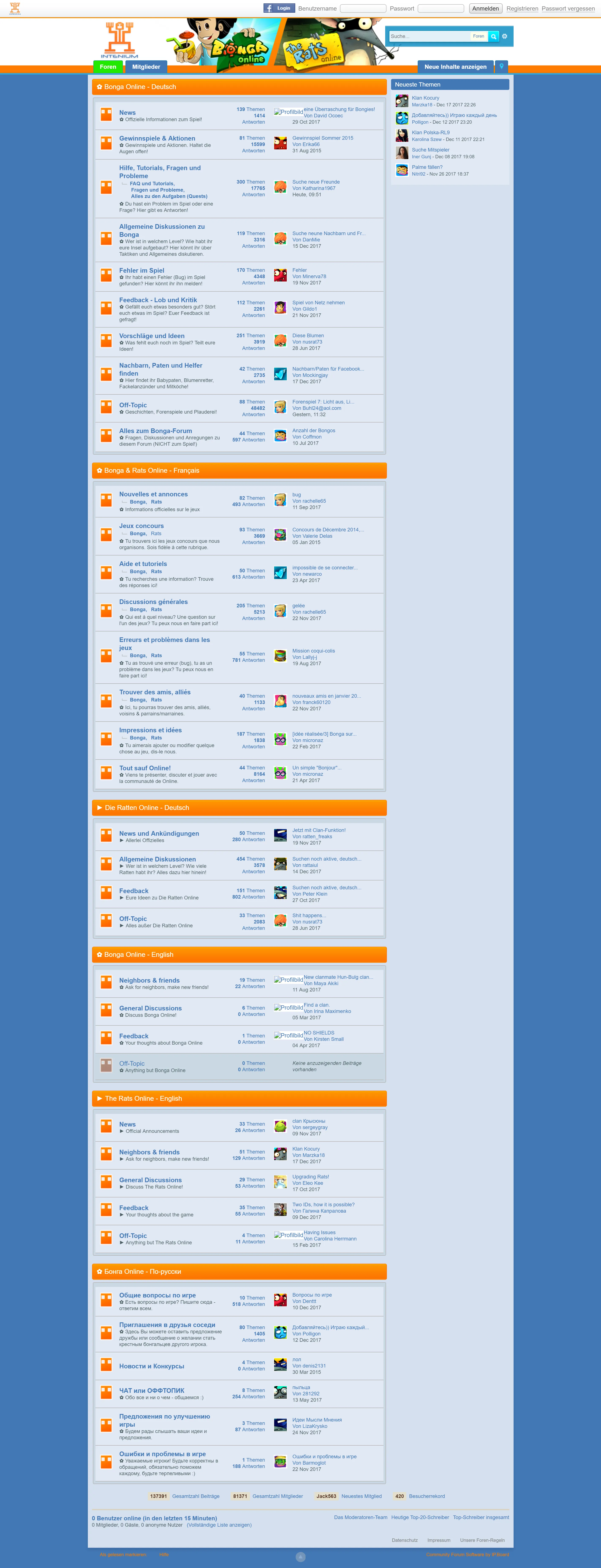 Intenium Games / community forum — full-page screenshot