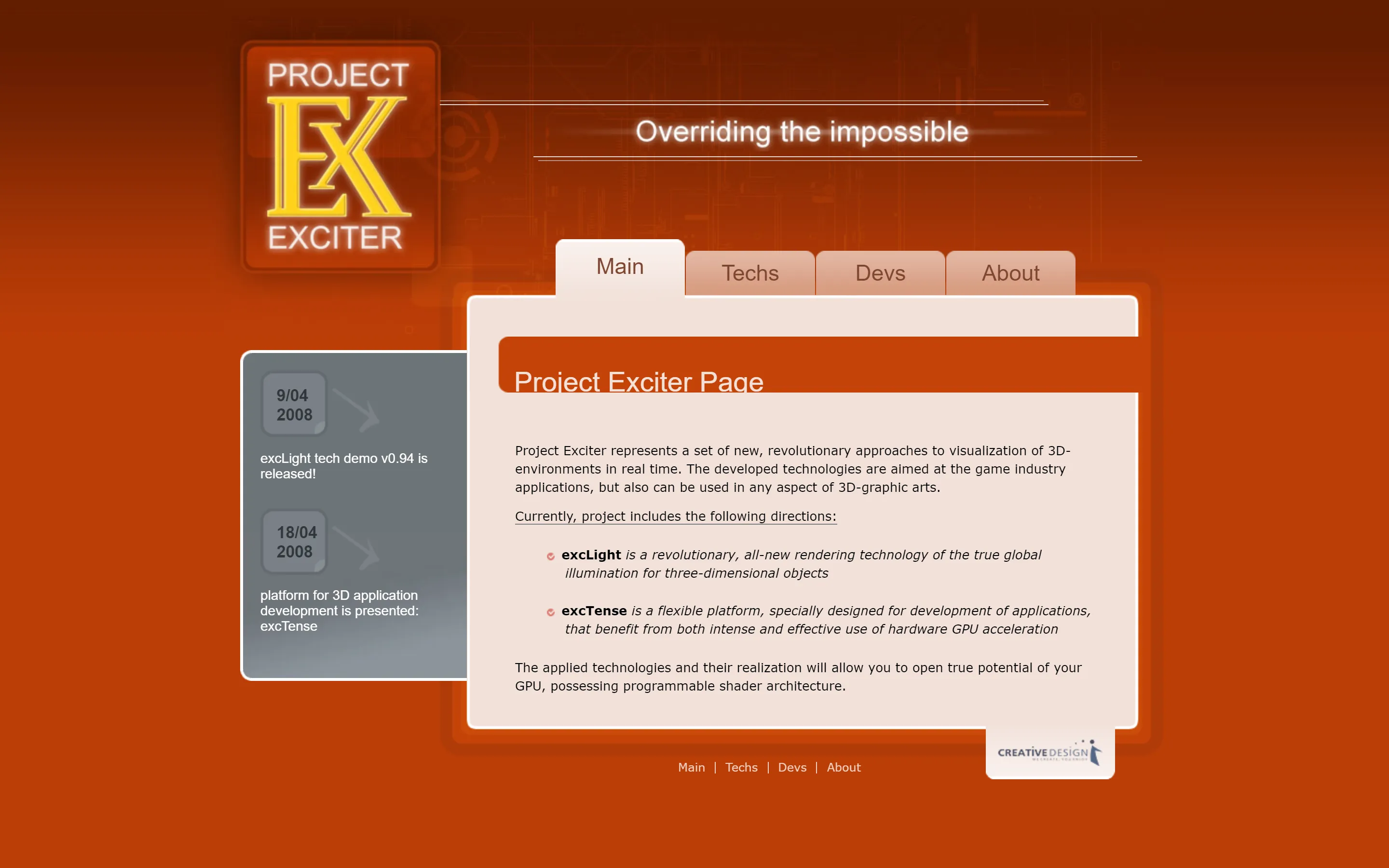 Project Exciter — full-page screenshot